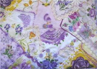 Mini Hankie Southern Belle Shabby Chic Floral Art Quilt  
