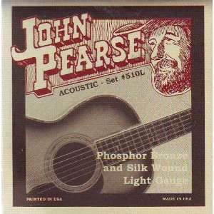 John Pearse Acoustic Six String Guitar Phosphor Bronze & Silk Light 