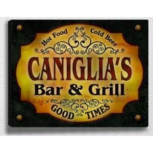  Caniglias Bar & Grill 14 x 11 Collectible Stretched 