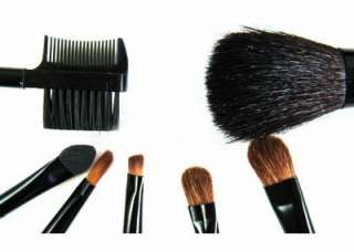 PCS Makeup Brush Cosmetic Brushes Set &1 leather bag  