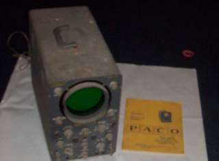 VINTAGE OSCILLOSCOPE PACO S 55 CATHODE RAY WIDE BAND  