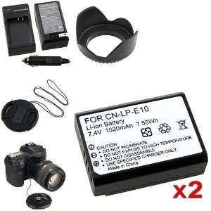  6 Item For Canon Rebel T3 EOS 1100D X50 LP E10 Battery 