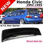 Honda Civic 92 95 Hatchback 3 Door BYS Duckbill Black Fiber Glass Rear 