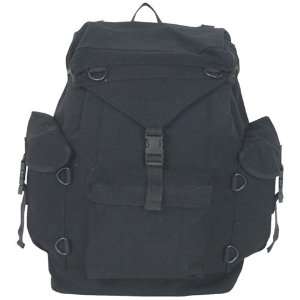   Australian Style Canvas Rucksack Backpack, Black: Sports & Outdoors