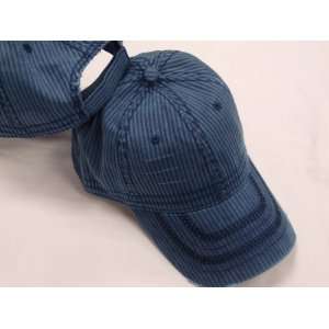   (Un) Washed Un cut Corduroy Cap  Navy adjustable 