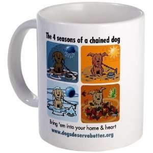  4 Seasons of Chained Dog Dog Mug by CafePress: Kitchen 