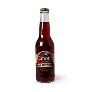 CAPONE Black Cherry Soda   12 Ounce Bottles (Pack of 6):  