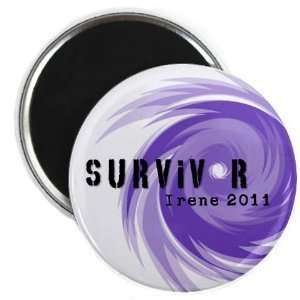Creative Clam Survivor 2011 Hurricane Irene Purple 2.25 Inch Fridge 