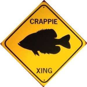  CRAPPIE XING Aluminum Sign: Sports & Outdoors