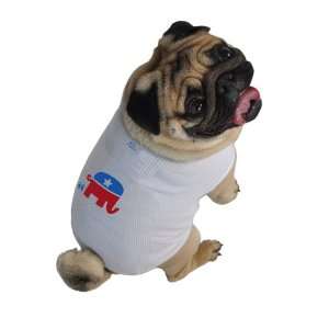   Ruff and Meow Dog Tank Top, Republican, White, Large: Pet Supplies