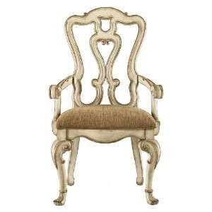   Florentine Arm Chair in Antique Panna Finish: Furniture & Decor