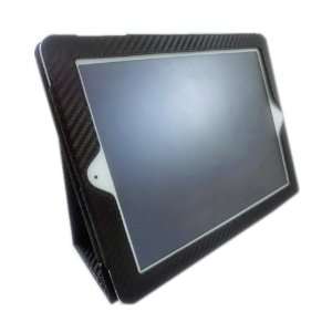   iPad / iPad 2 Case, Case Cover with Stand   Black Carbon Fiber