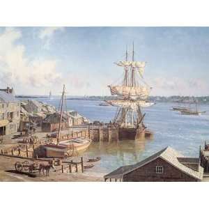  John Stobart   Marblehead Appletons Wharf in 1850: Home 