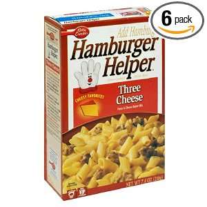 Hamburger Helper, Three Cheese, 7.4 Ounce Units (Pack of 6)