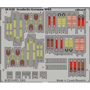  Eduard 1/48 Aircraft  Seatbelts German WWI (Painted): Toys 