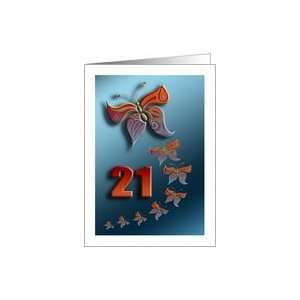  butterfly birthday 21 years old Card: Toys & Games