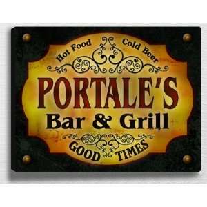  Portales Bar & Grill 14 x 11 Collectible Stretched 