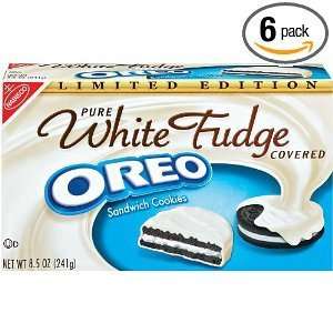Oreo White Fudge Covered Chocolate Sandwich Cookies, 8.5 Ounce Boxes 