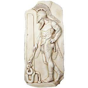    Greek Warrior in Helmet Stele Relief   G 018S 