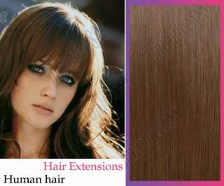   Human Hair Extensions   Clip in hair extension   Light Brown Hairpiece