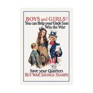  Boys and Girls   War Savings 20x30 poster: Home & Kitchen