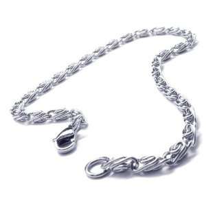  Twist Link Stainless Steel Chain Necklace: Jewelry