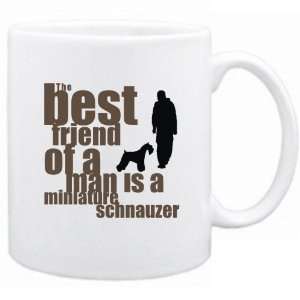   Friend Of A Man Is A Miniature Schnauzer  Mug Dog: Home & Kitchen