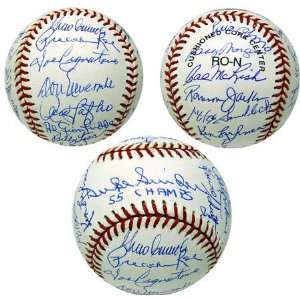  Brooklyn Dodgers Greats Autographed Baseball Sports 