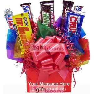  Righteous Red 12 bar Candy Bouquet