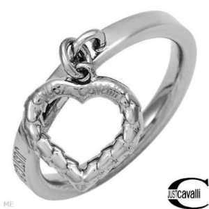  JUST CAVALLI Stainless Steel Ring with Heart Charm $79 