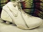 size 9 ladies white nike zoom air shox basketball shoes