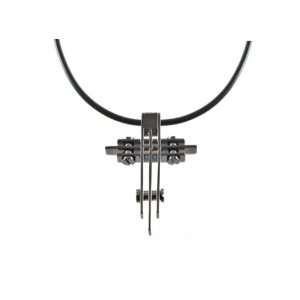  M+Y STEEL Matrix Cross Mens Pendant METALLURGY Jewelry