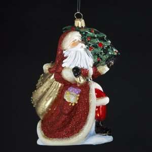  Pack of 3 Santa with Holiday Tree & Gift Sack Polonaise 