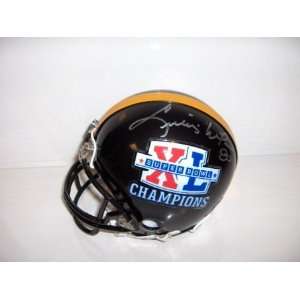  Cedrick Wilson Signed Steelers SB XL Mini Helmet: Sports 