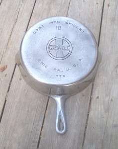   RARE FIND Griswold #10 11 3/4 Cast Iron Deep Skillet w Cover Lid