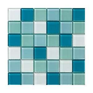  Teal Glass Blend Mosaic Tile