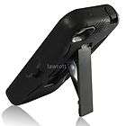 Black Stand 2 Piece Hard Inner+Soft Silicone Outer Case For iPhone 4 