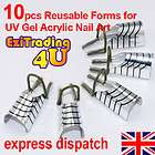   FORMS F ACRYLIC UV GEL NAIL ART TIPS EXTENSION PRO SALON HOME USE