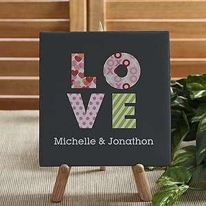  LOVE Personalized Romantic Canvas Art: Home & Kitchen