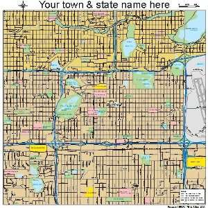  Street & Road Map of Richfield, Minnesota MN   Printed 