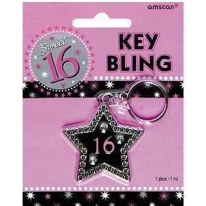  Sweet 16 Sparkle Keychain (1 per package): Toys & Games