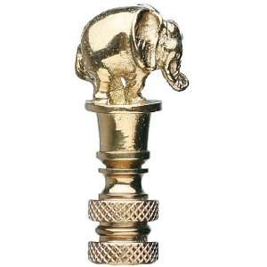   Lampshade Co. FN33 AB15, Decorative Finial, Antique Brass Elephant