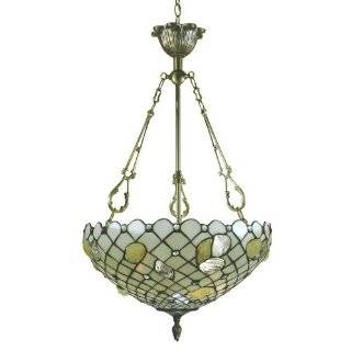 Dale Tiffany 8755/3LTH Shell/Scallop Hanging Light Fixture, Antique 