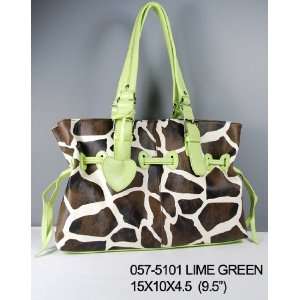   Giraffe Print Fashion New Design Hobo Tote Bag Green: Toys & Games