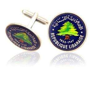 Lebanon Cedar Tree Coin Cuff Links CLC CL615  