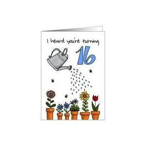  Wet My Plants   16th Birthday Card Toys & Games