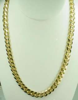 New 18K Gold Overlay Cuban Chain Link Necklace 9mm  