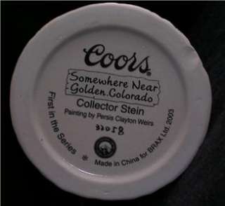 Coors Somewhere Near Golden Colorado Stein 2003 Barware  