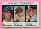 MIKE SCHMIDT DAVE HILTON RON CEY signed 1973 TOPPS 615 no creases 