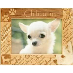  Chihuahua Engraved Wooden Picture Frame